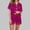 Purple, variant on Hrsba Stylish Lapel Pajama Set for Women Solid Color Short Sleeve Top and Pants Summer Soft Ladies Breathable Sleepwear Nightwear Set