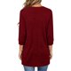 thumbnail image 5 of Neewe Womens Classic Plain Tops 3/4 Sleeve Shirts Round Neck Loose Casual Blouses Long Pullover with Pocket Daily Outfits, 5 of 6