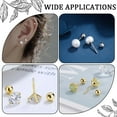 thumbnail image 6 of 1 Box 60Pcs Gold Earring Backs 304 Stainless Steel 4mm Screw Ball Backs, 6 of 9