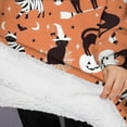 thumbnail image 3 of Oversized Wearable Blanket Hoodie,Halloween Cat Pattern Sherpa Blanket Hoodie with Super Pockets,Super Warm Fuzzy Pullover for Women & Men, 3 of 6