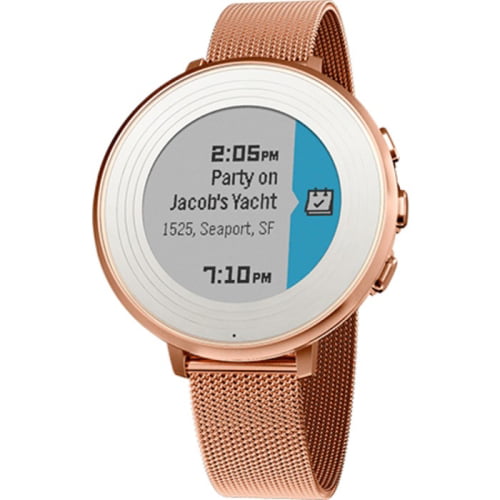 pebble time round rose gold