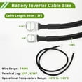 thumbnail image 4 of Unique Bargains Universal 3/8" Lug 5/16" Lug 7 AWG Gauge 3FT Battery Inverter Cable Battery Cable Tinned Copper 1 Pc Black, 4 of 7