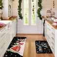 thumbnail image 5 of Christmas Kitchen Mats for Floor 2 Pieces, Washable Absorbent Kitchen Rugs Non Slip for Christmas Decor, Snowman Black Christmas Door Mat and Rug, 17''''x47''''+17''''x29'''', 5 of 6