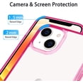 thumbnail image 4 of Compatiable with iPhone 12 Case and 12 Pro Case Clear, Transparent Shockproof Phone Case, Slim Anti-Scratch Hard PC Back Protective Cover Bumper, Transparent Pink, 4 of 14