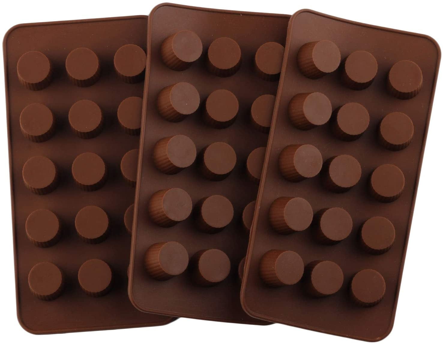 QDCFY Chocolate Molds (eight Leaves with cover),Chocolate Candy Silicone Mold 8 Slots with Lid for Baking, Ice Cubes, and Dropping Gelatin Molds, High and