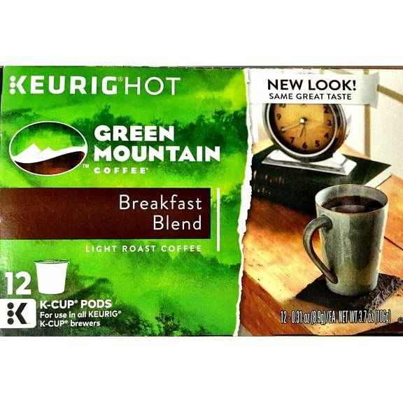 Green Mountain Coffee K-Cups, Breakfast Blend, 12-Ct, 3.7 Oz