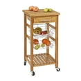 thumbnail image 1 of HomeRoots Furniture 321456 Bamboo Kitchen Cart with Storage, 1 of 1