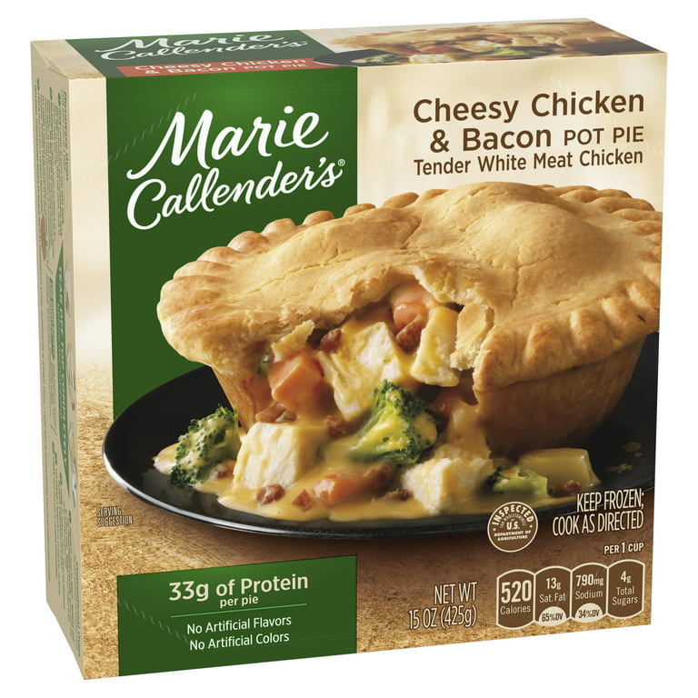 Marie Callender's Cheesy Chicken & Bacon Pot Pie Frozen Meal, 15 oz  (Frozen) - Walmart.com