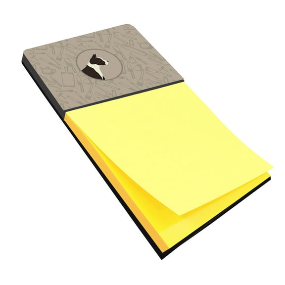 American Staffordshire Terrier In the Kitchen Sticky Note Holder