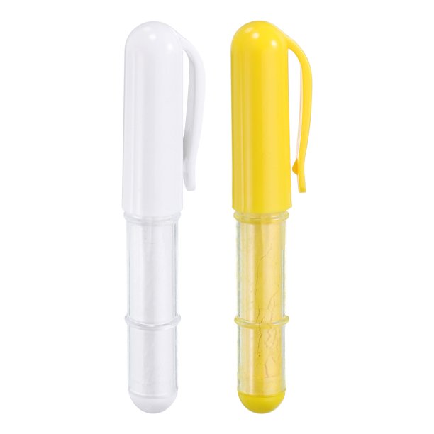 Uxcell 2 Colores Marcador de Tiza de Tela Lápiz de Tiza para Sastrería, Acolchado y Manualidades, Amarillo/Blanco