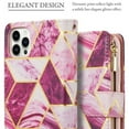 thumbnail image 3 of SuperShield Compatible with iPhone 14 Pro Max Wallet Case,Marble Design PU Leather Flip Case with 3 Card Slots Kickstand for Girl Women Shockproof Protective Cover for iPhone 14 Pro Max 6.7 inch, 3 of 5