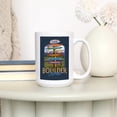 thumbnail image 3 of 15 fl oz Ceramic Mug, Boulder, Colorado, Signpost Destinations, Contour, Dishwasher & Microwave Safe, 3 of 5
