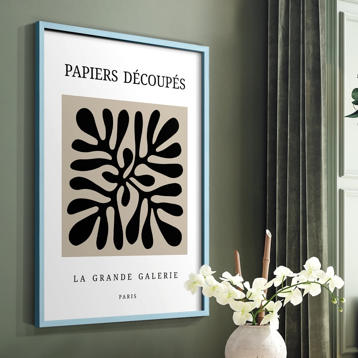 Matisse CCCXCIII in Blue Solid Wood 8 x 10 Framed Print