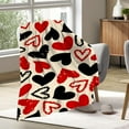 thumbnail image 6 of Kugisaki Valentine's Day Decoration Home Valentine's Day Throw Blanket Soft Lightweight Flannel Blankets Love Hearts Throw Blanket for Sofa Couch Bed Office 29.5x39.3 in, 6 of 6