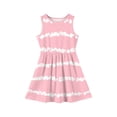 thumbnail image 3 of YOUYEDIAN Toddler Girls Striped Summer Dress Kids Cute Sleeveless Crewneck Dresses Teen Casual Patchwork Sundress (Pink, 11-12 Years), 3 of 4