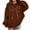 Brown, variant on Girls Hoodies Leopard Print Bow Hoodies For Girls Fleece Lined Front Pocket Pullover Sweatshirt Casual Cute Style Kids Winter Outerwear Tops Green 4 years-5 years