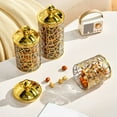 thumbnail image 5 of Gold-rimmed round sealed jar with lid Plastic PET gold striped sealed box, 5 of 10