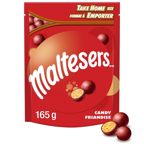 MALTESERS, Milk Chocolate Candy Bites, Bag, 165g, 1 bag, 165g