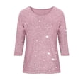 thumbnail image 3 of Girls Shirts Size 6 Solid Color Short Sleeve T Shirt Top Kids Pull-On Cute Back To School Shirts for Girls 10-12 Hanukkah Casual Summer Tops, 3 of 3