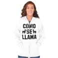 thumbnail image 4 of Como Se Llama Alpaca Animal Humor Zip Up Hoodie Men's Women's Brisco Brands S, 4 of 6