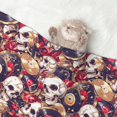 thumbnail image 2 of Pofeuu Skull record artist Print Puppy Blanket,Dog Blankets,Pet Blanket Cozy Cat Blankets for Indoor Cats, Fuzzy Pet Blanket for Kitten Doggy Dog Blankets-Small, 2 of 8