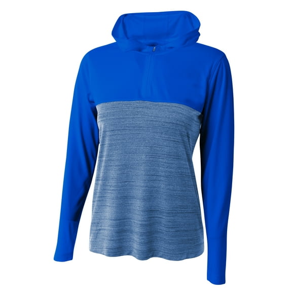 A4 NW4013 Womens Women's Slate Quarter Zip Hoodie - Royal - XS