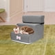 thumbnail image 3 of Escalera para perros antideslizante de 3 niveles para exteriores, lavable, para interior y exterior gris, 3 of 9