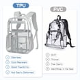 thumbnail image 5 of PRIYAL Cusangel Heavy-Duty Transparent Backpack, TPU Large Capacity Clear Backpack, Essential for Sports Events, Home & Travel, Black Transparent Backpack Women's Shoulder Bag, 5 of 13