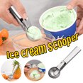 thumbnail image 3 of Advancent Cuchara para helado con gatillo fácil Cuchara para helado de acero inoxidable con mango cómodo para Yogurt Gelatos Sundaes Almacenamiento y organización del hogar Advancent HA022586-00, 3 of 6