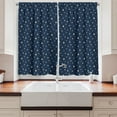 thumbnail image 2 of Ambesonne Navy Blue Kitchen Curtains, Indigo Rain Drops, 55"x39", Turquoise Pale Blue, 2 of 3