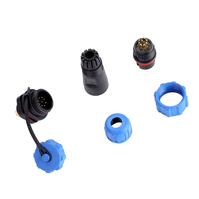 Enchufe, IP67 SP13 9Pin Enchufe de plástico impermeable Enchufe Acabado de lujo