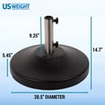 thumbnail image 2 of US Weight 80 lbs. Prefilled Concrete Round Outdoor Free Standing Patio Umbrella Base in Black, 2 of 7