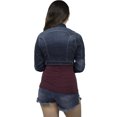 thumbnail image 4 of SKYLINEWEARS Women Plus Size Denim Jacket Long Sleeve Stretch jean Cropped Denim Jacket, 4 of 7
