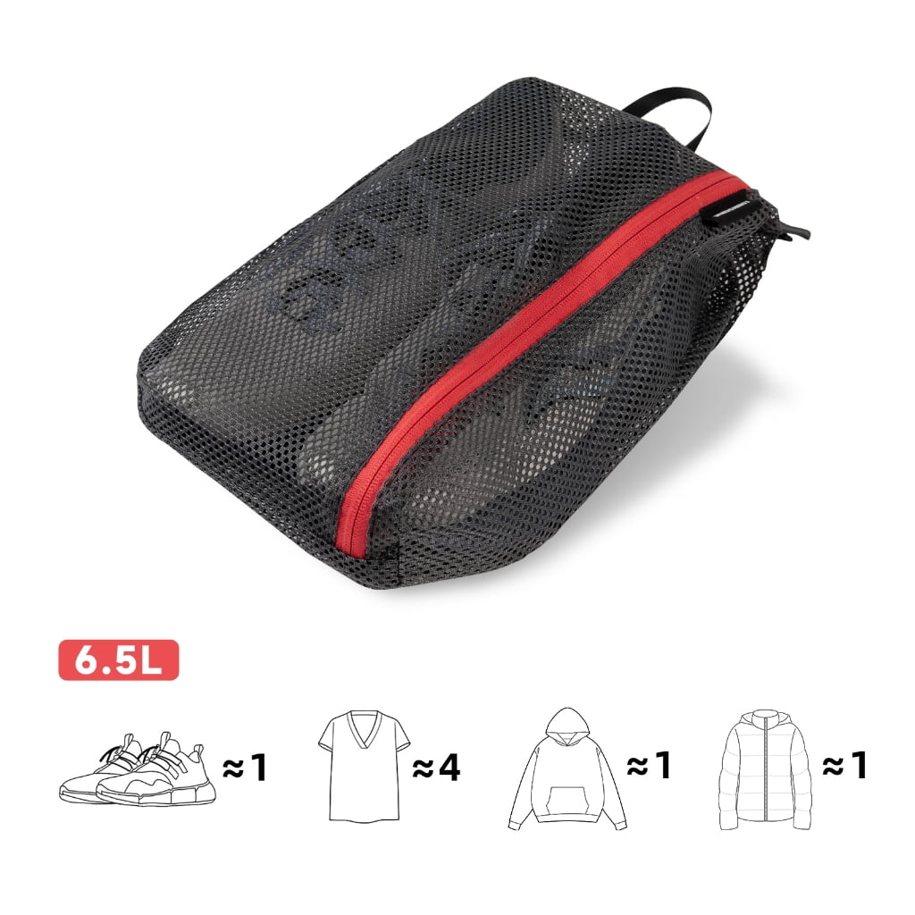 BQBQERT 5Pcs Shoe Storage Bags Heavy Duty Nylon Mesh Shoe Pouches Travel Shoe Organiser Bag For Sports Gym Home Organization