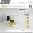 thumbnail image 4 of Stylish Ht 14”  Brushed Gold Single Handle Kitchen Faucet with Soap Dispenser K131GS01G, 4 of 11