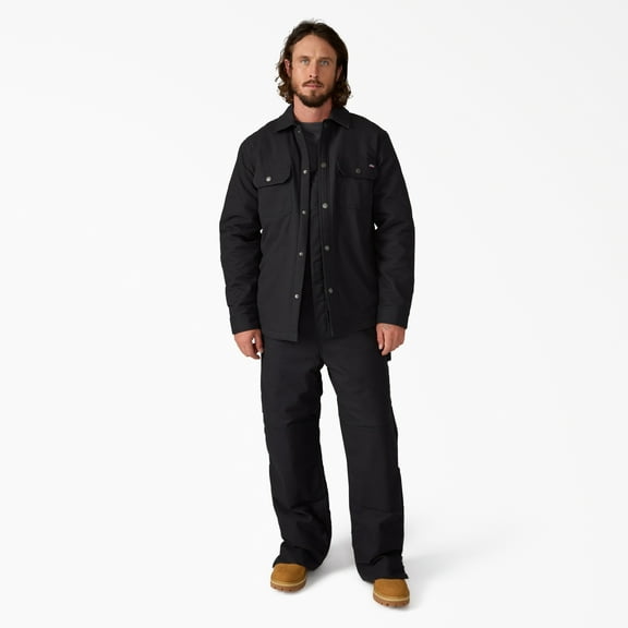 Genuine Dickies Flannel Lined Canvas Shirt Jacket