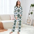 thumbnail image 6 of FORMRS Womens Pajama Set Long Sleeve Top and Pants with Pockets Soft Comfy Lounge Sleepwear, Sizes S-2XL, Gold Geometric Pattern, 6 of 7