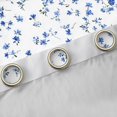 thumbnail image 4 of Manfei Retro Flower Blackout Curtains Set of 2 (52x84 Each),Rustic Plant Window Curtains,White Blue Curtains and Drapes For Men Women,Ultra Soft Home Decor, 4 of 6
