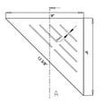 thumbnail image 6 of SereneDrains 316 Stainless Steel 9" Shower Corner Shelf Matte Gold Bathroom Triangle Foot Rest Prop Wall Mount Hardware Included, 6 of 7