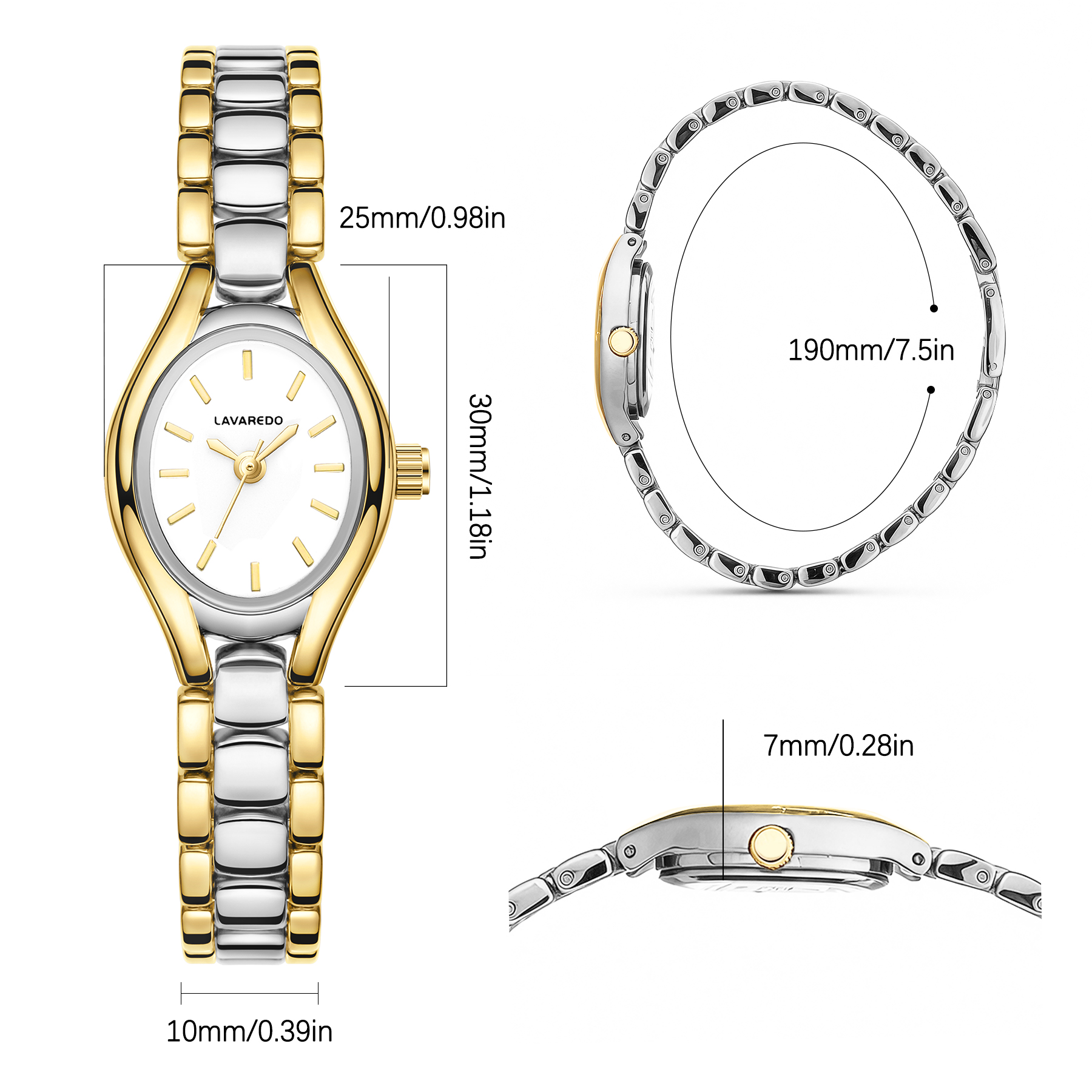 Watches for woman Ladies Quartz Watch Unique Oval Dial with Stainless Steel Strap Waterproof Woman Watch Gift for Woman