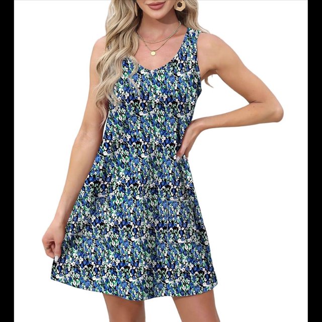 Vestidos de Verano para Mujer, Vestido Informal con Bolsillo, para Playa, para Cubrirse, Traje de Baño. Color 4 M