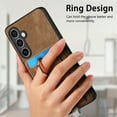 thumbnail image 4 of Allytech for Samsung Galaxy S23 FE 2 in 1 Detachable Wallet Case, Retro PU Leather Ring Kickstand Card Slots Case for Women Men, Strong Magnetic Shockproof Anti-Scratch Slim Case - Brown, 4 of 11