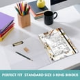 thumbnail image 6 of Snails Houses Trees Cartoon 3-Ring Binder Pouches A4 Size Zipper Pocket File Storage 2 Packs, 6 of 6