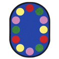 thumbnail image 2 of Lots of Dots 7'8" x 10'9" Oval area rug in color Multi, 2 of 2