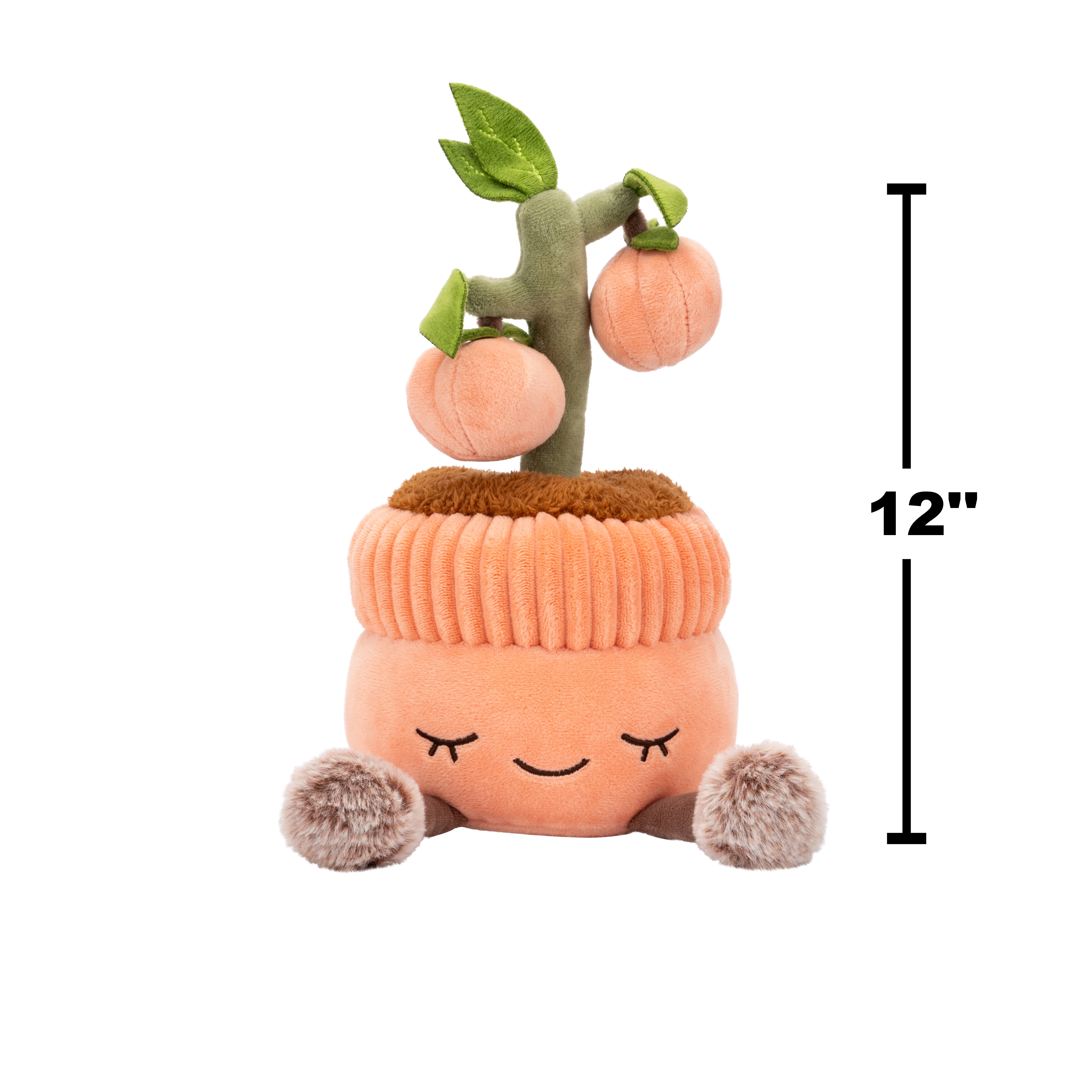 Greenhouse by Russ 12 inch Peachtree in Watering Can Plush – Child's Ultra Soft Plush Toy