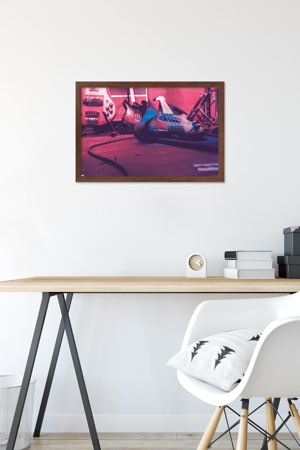 Guitar Close-Up Wall Poster, 14.725" x 22.375" Framed