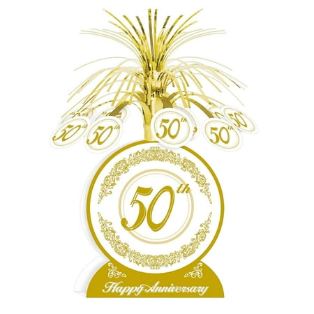 50th Anniversary Centerpiece Party Accessory (1 count) (1/Pkg)