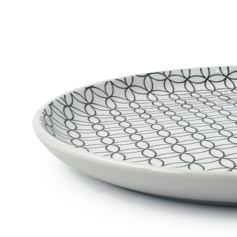 Mainstays Alessandra Black 4-pack Stoneware Dinner Plate Set, 10.5"