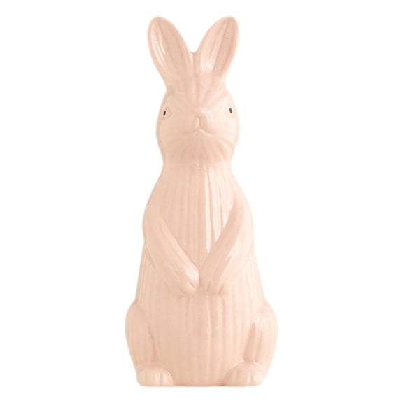 Large Easter Ceramic Bunny Figurines, White Porcelain Modern Tabletop Decor for Spring, Weddings, DIY Art Crafts, and Easter Home Decorations
