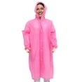 thumbnail image 6 of Adult Raincoat Travel Coats Pink Light Jackets for Men Clear Poncho Emergency Raincoats Survival Miss, 6 of 6